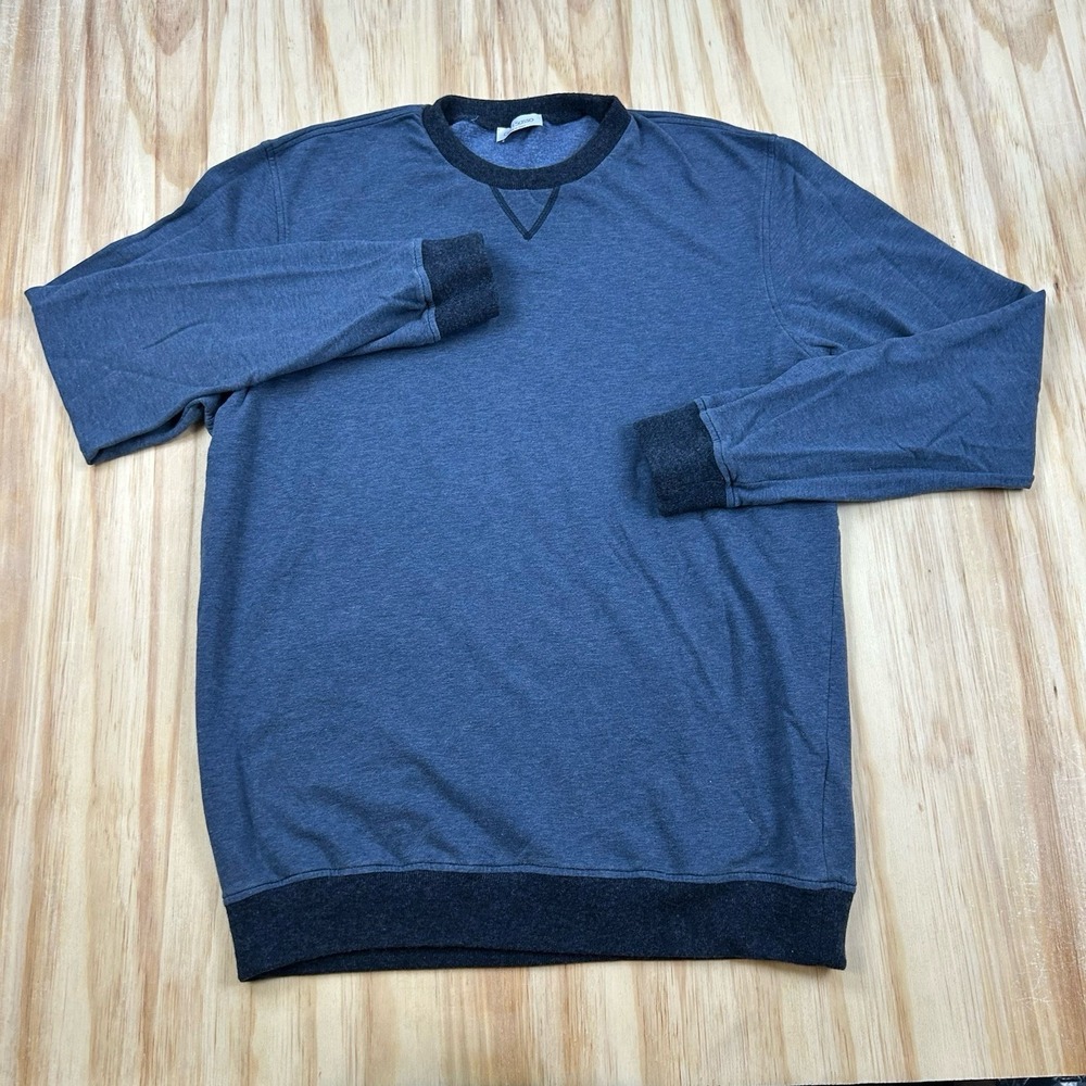 Gran Sasso Made In Italy Sweater XL 54 Cotton Blend Blue Crew Neck Pullover